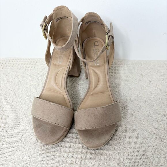 CL by Laundry Go On 2 Tan Block Heel Sandals - Picture 2 of 11